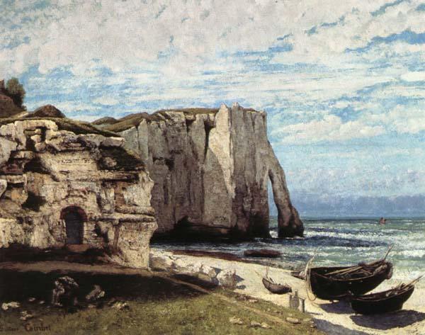 Gustave Courbet La Cote a Etretat apres la tempete oil painting image